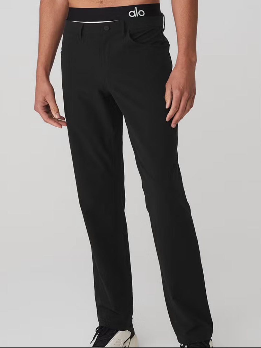 Alo Yoga Day And Night Trousers Pants Black 4-Pocket Minimalist Stretch-34R